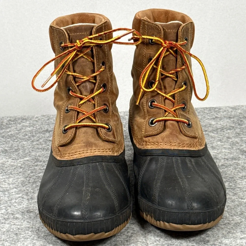 Sorel Men's Cheyanne II Lace Duck Winter Boots Size 11.5 Waterproof Leather 200g
